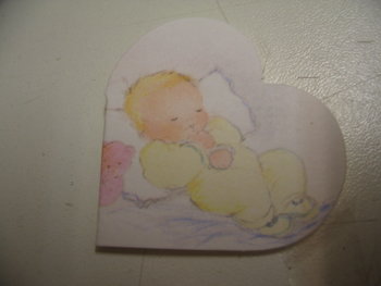 10x kaartje baby hart